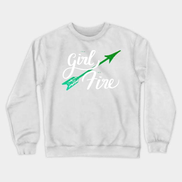 The Girl on Fire Crewneck Sweatshirt by am2c